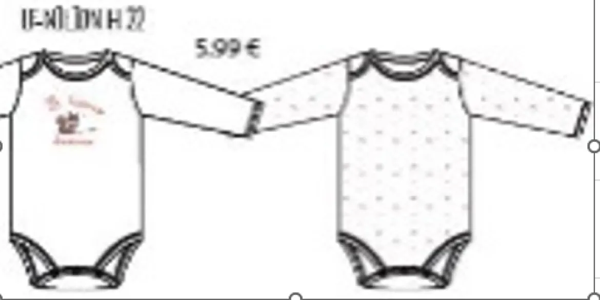 LOT 2 BODIES MANCHES LONGUES 0 A 9 MOIS MODELE 1