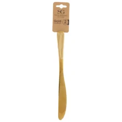 LOT 2 COUTEAUX GOLD INOX OR