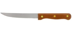 LOT 3 COUTEAUX STEAK 12CM MANCHE BOIS