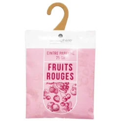 LOT DE 3 CINTRES PARFUMES FRUITS ROUGES 25G