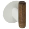 LOT 2 PATERES ADHESIVES CASSIE METAL BOIS BEIGE H.8.2CM