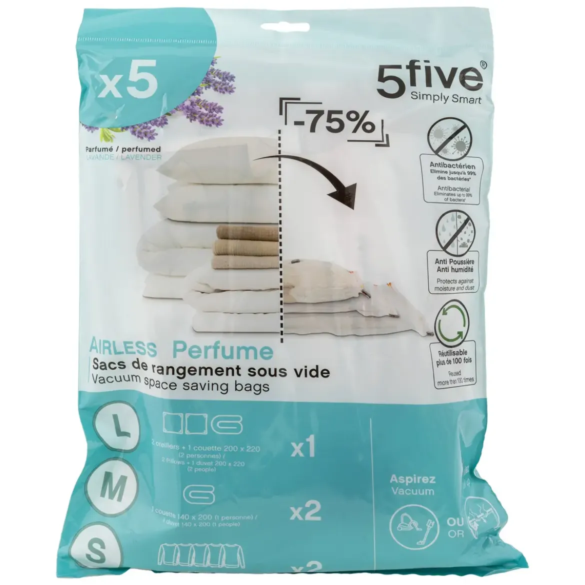 LOT 5 SACS COMPRESSEURS PARFUMES AIRLESS