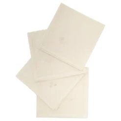 LOT 4 SERVIETTES JOY BRODE BLANC 40X40CM