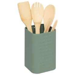 LOT 4 USTENSILES BAMBOU AVEC POT