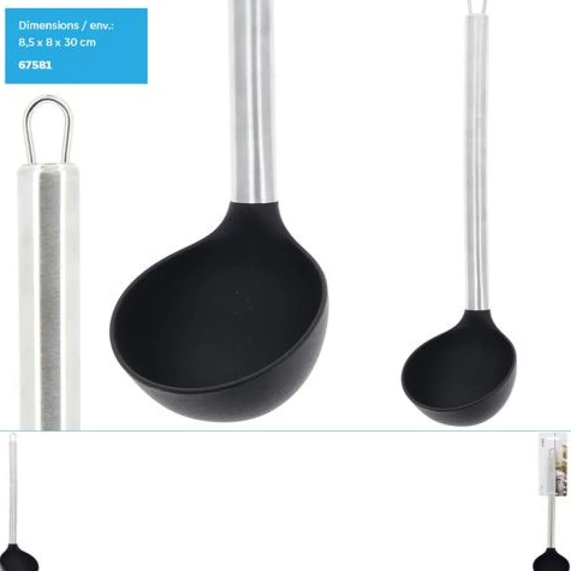 LOUCHE NYLON MANCHE INOX