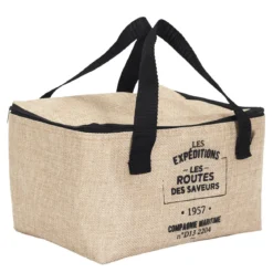 LUNCH BAG FRAICHEUR EFFET JUTE 24.5X18X16.5CM 8L