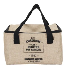 LUNCH BAG FRAICHEUR EFFET JUTE 24.5X18X16.5CM 8L