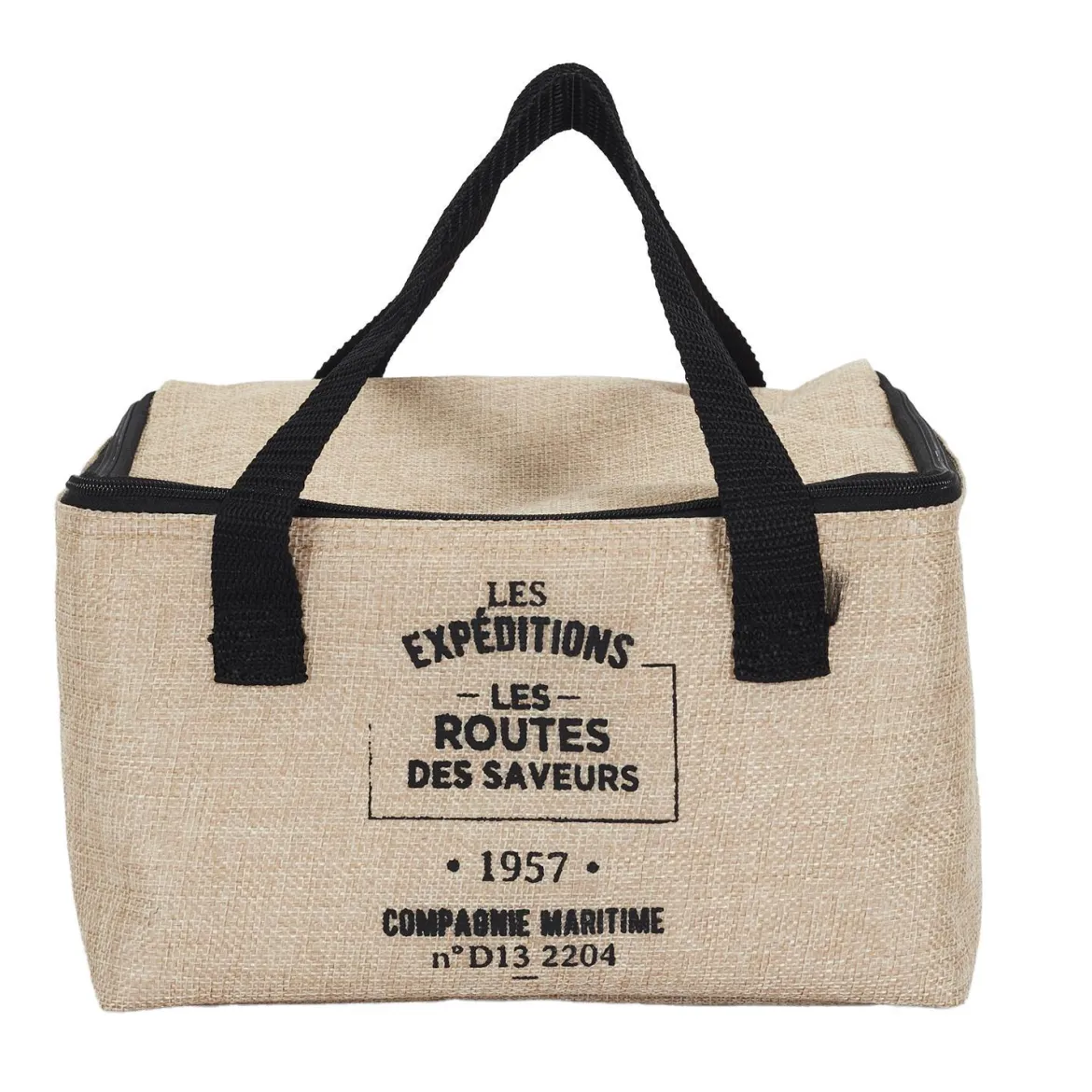 LUNCH BAG FRAICHEUR EFFET JUTE 24.5X18X16.5CM 8L