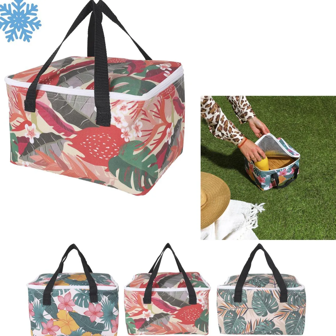 LUNCH BAG TROPICAL 24X18X13.5CM