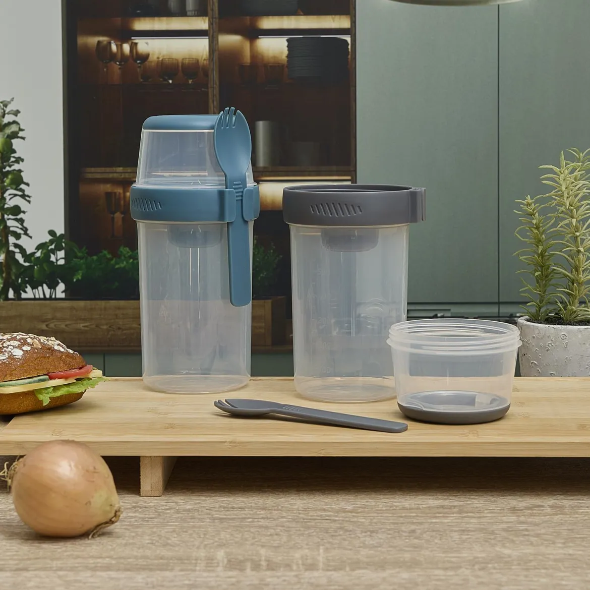 LUNCH BOX A POIGNEE 3 COMPARTIMENTS