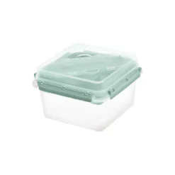 LUNCH BOX CARREE 2.25L AVEC COUVERTS PORTE SAUCE SEPARATEUR