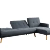 LUXI CANAPE ANGLE ANTHRACITE CONVERTIBLE STYLE SCANDINAVE