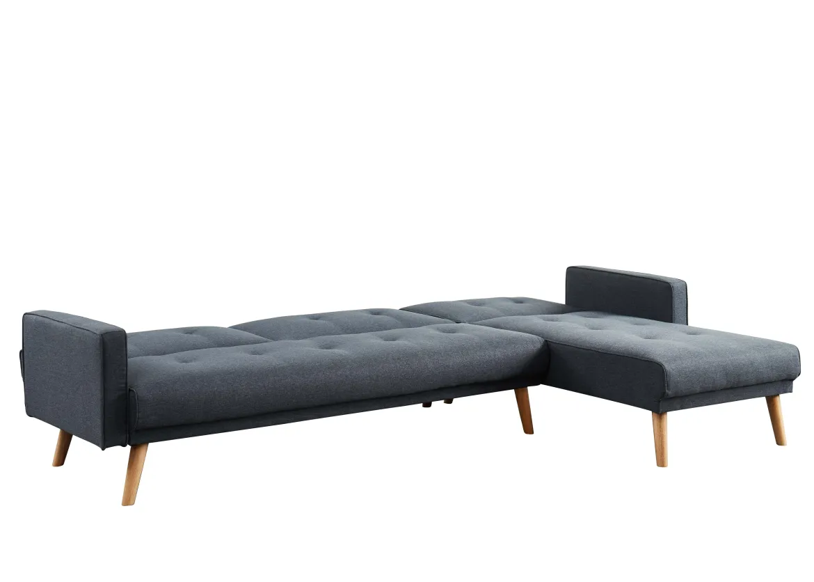 LUXI CANAPE ANGLE ANTHRACITE CONVERTIBLE STYLE SCANDINAVE