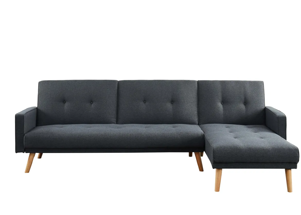 LUXI CANAPE ANGLE ANTHRACITE CONVERTIBLE STYLE SCANDINAVE