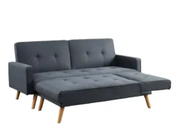 LUXI CANAPE ANGLE ANTHRACITE CONVERTIBLE STYLE SCANDINAVE