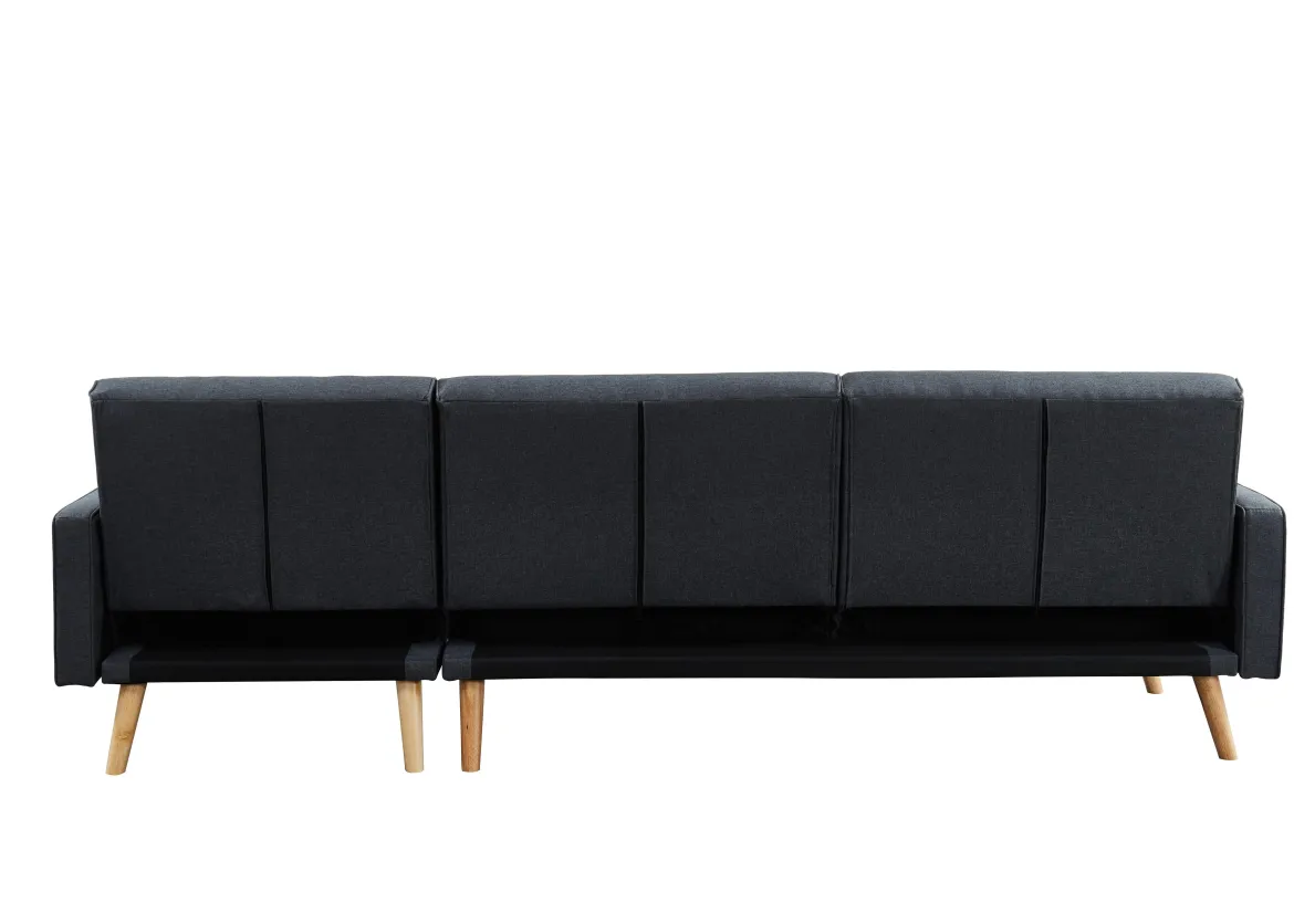 LUXI CANAPE ANGLE ANTHRACITE CONVERTIBLE STYLE SCANDINAVE