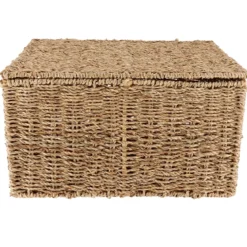 MALLE RECTANGLE MATIERE VEGETALE 40X30X23CM NATUREL