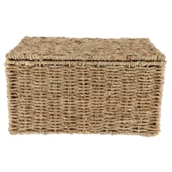 MALLE RECTANGLE MATIERE VEGETALE 35X25X19CM NATUREL