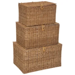 MALLE ROTIN CARMEN NATUREL D.58X40.5X33.5CM
