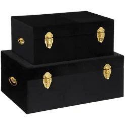 MALLE VELOURS NIGHT NOIR D.49X29X19.5CM