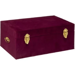 MALLE VELOURS NIGHT RUBIS D.41X24X16.5CM