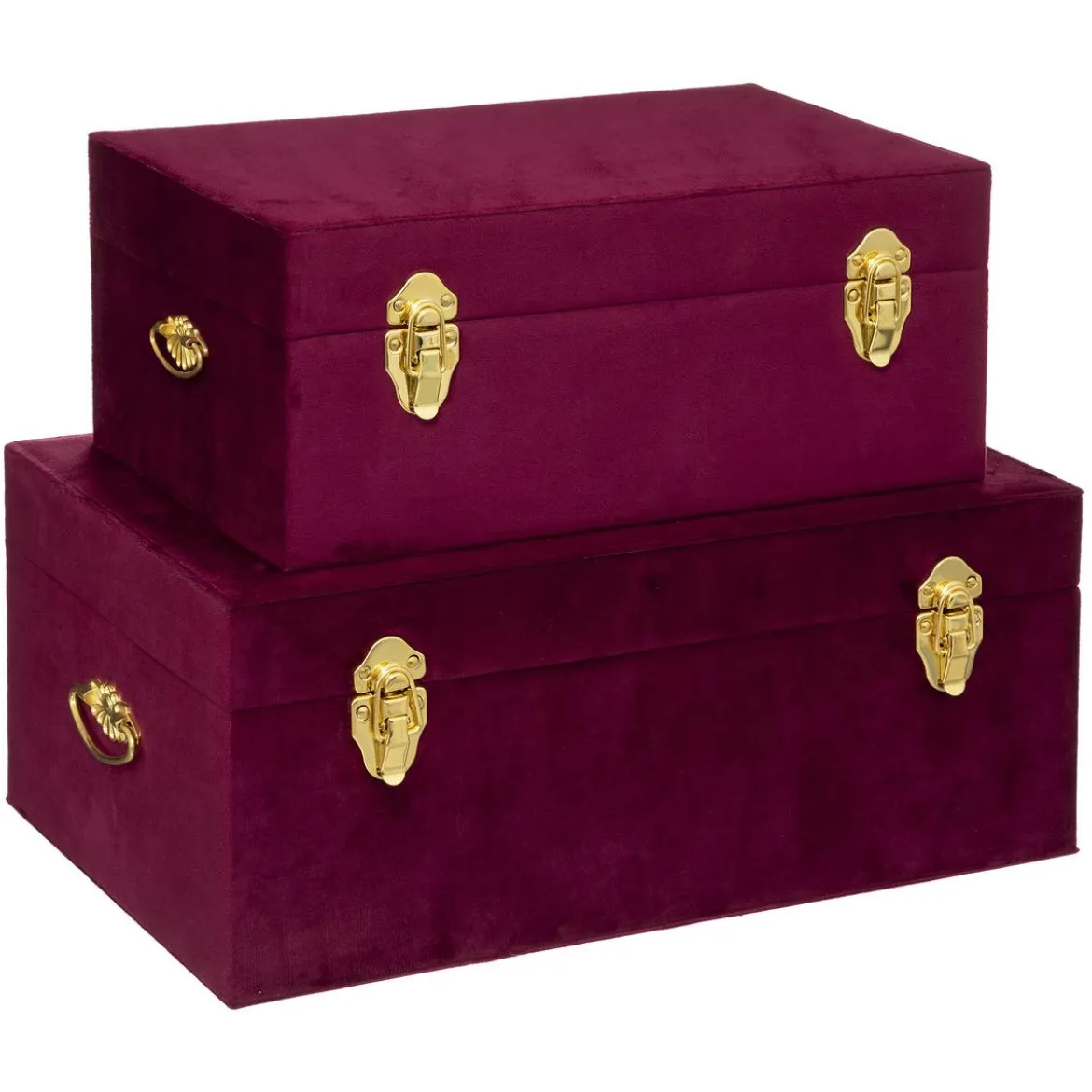 MALLE VELOURS NIGHT RUBIS D.41X24X16.5CM