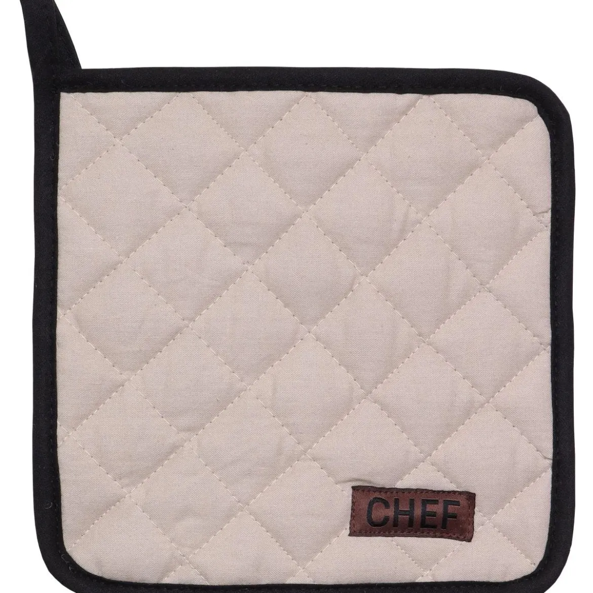 MANIQUE CHEF BLACK LINE 20X20CM COTON BEIGE