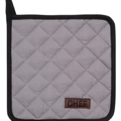 MANIQUE CHEF BLACK LINE 20X20CM COTON GRIS