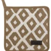 MANIQUE CHEF LOSANGE 20X20CM COTON TAUPE