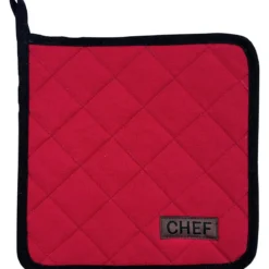 MANIQUE CHEF 20X20CM COTON ROUGE