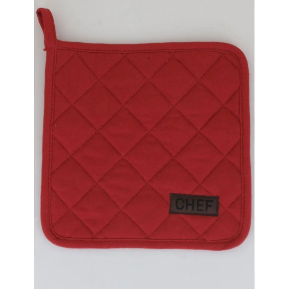 MANIQUE CHEF 20X20CM COTON TERRACOTTA