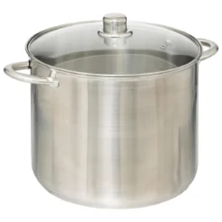 MARMITTE INOX AVCE COUVERCLE VERRE 13L