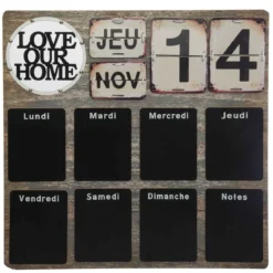 MEMO ARDOISE SEMAINIER 57X57CM