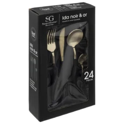 MENAGERE INOX 24 PIECES IDA OR