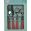 MENAGERE 24 PIECES BISTROT ROUGE