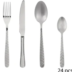MENAGERE 24 PIECES FLORA INOX