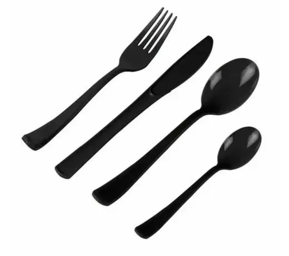 MENAGERE 24 PIECES REUTILISABLES NOIR