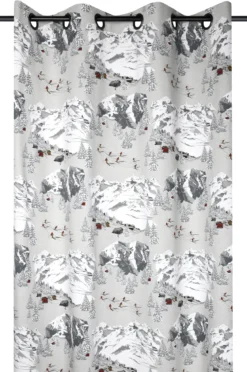 MERIBEL RIDEAU 145X240CM GRIS