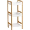 MEUBLE BAMBOU 3 ETAGERES BAMBOU BLANC