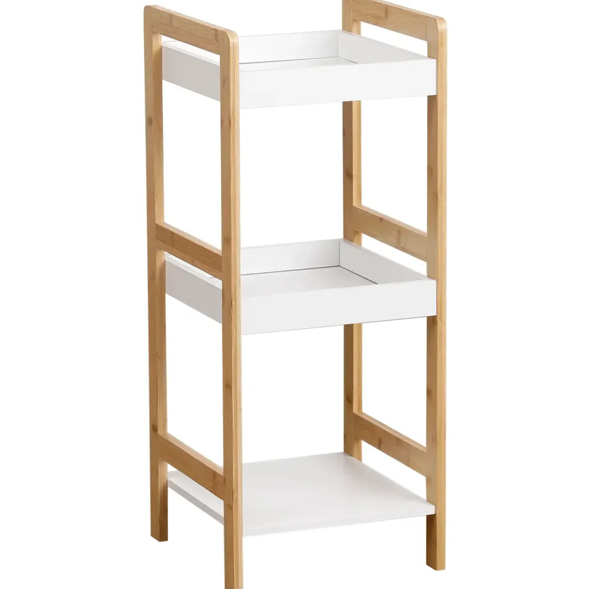 MEUBLE BAMBOU 3 ETAGERES BAMBOU BLANC
