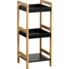 MEUBLE BAMBOU 3 ETAGERES BAMBOU NOIR
