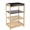 MEUBLE BAMBOU 4 ETAGERES NOIR BAMBOU