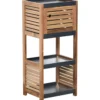 MEUBLE BAS DE RANGEMENT ACACIA ET MDF 1 PORTE