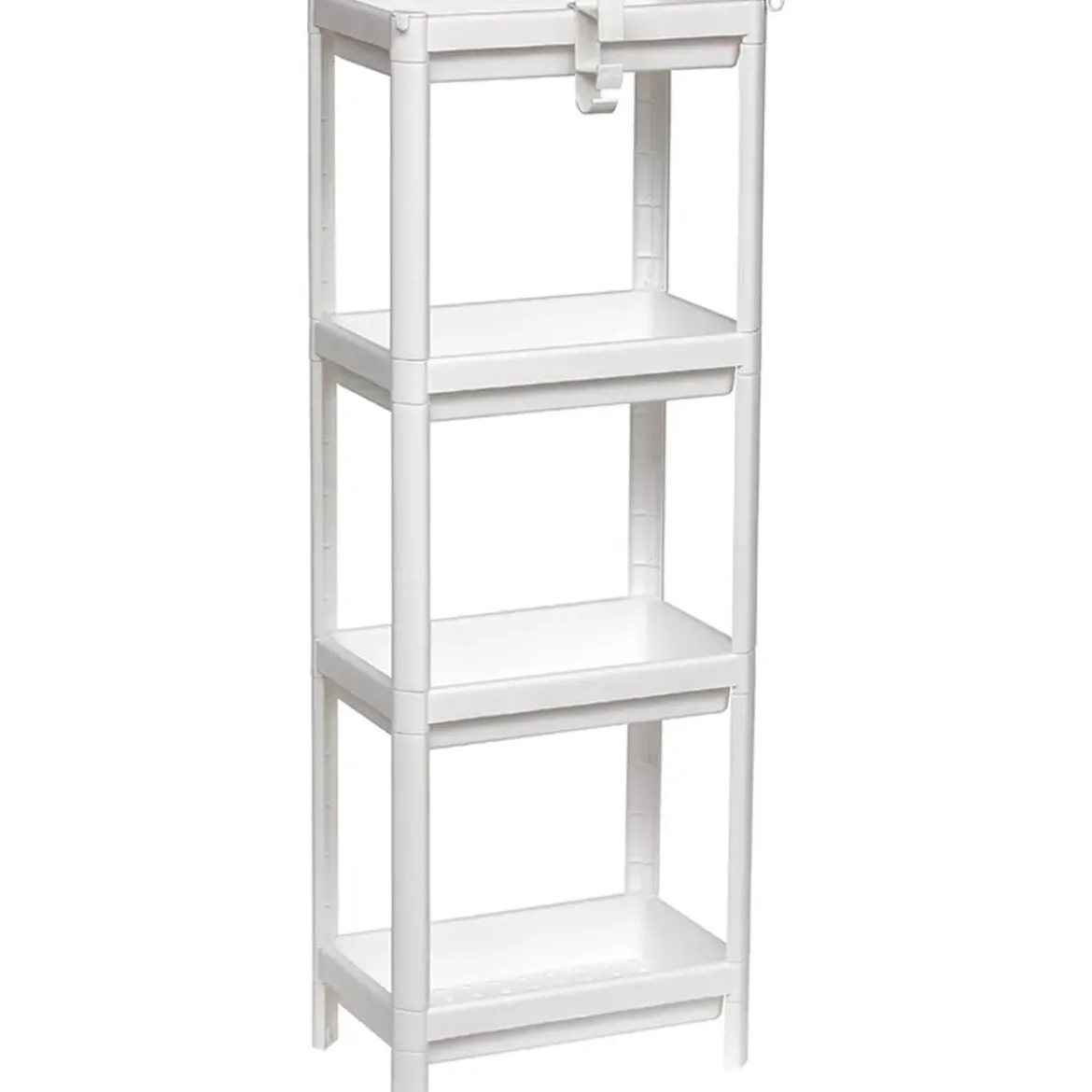 MEUBLE DE RANGEMENT 4 NIVEAUX BLANC