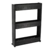 MEUBLE DE RANGEMENT 3 NIVEAUX SUR ROULETTES NOIR