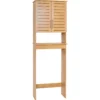 MEUBLE DESSUS WC 2 PORTES ET ETAGERE COLONIAL
