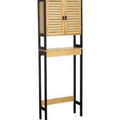 MEUBLE DESSUS WC 2 PORTES 1 TABLETTE 1 ETAGERE