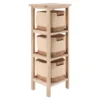MEUBLE EN PAULOWNIA 3 TIROIRS VEGETALE ET COTON NAT BEIGE