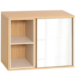 MEUBLE HAUT 1 PORTE MIROIR ETAGERE ET 2 NICHES RIVOLI