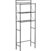 MEUBLE METAL 3 TABLETTES POUR TOILETTES NOIR